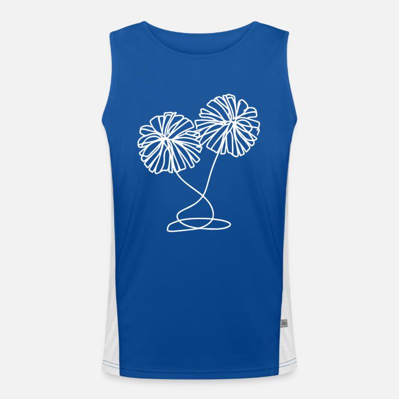 Cheerleader pompoms Drawing Men's Functional Contrast Tank Top 