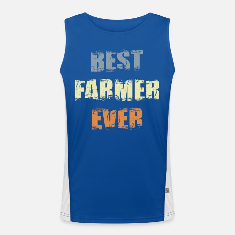 Bester Landwirt aller Zeiten Funktionelles Kontrast-Tank Top für Männer 