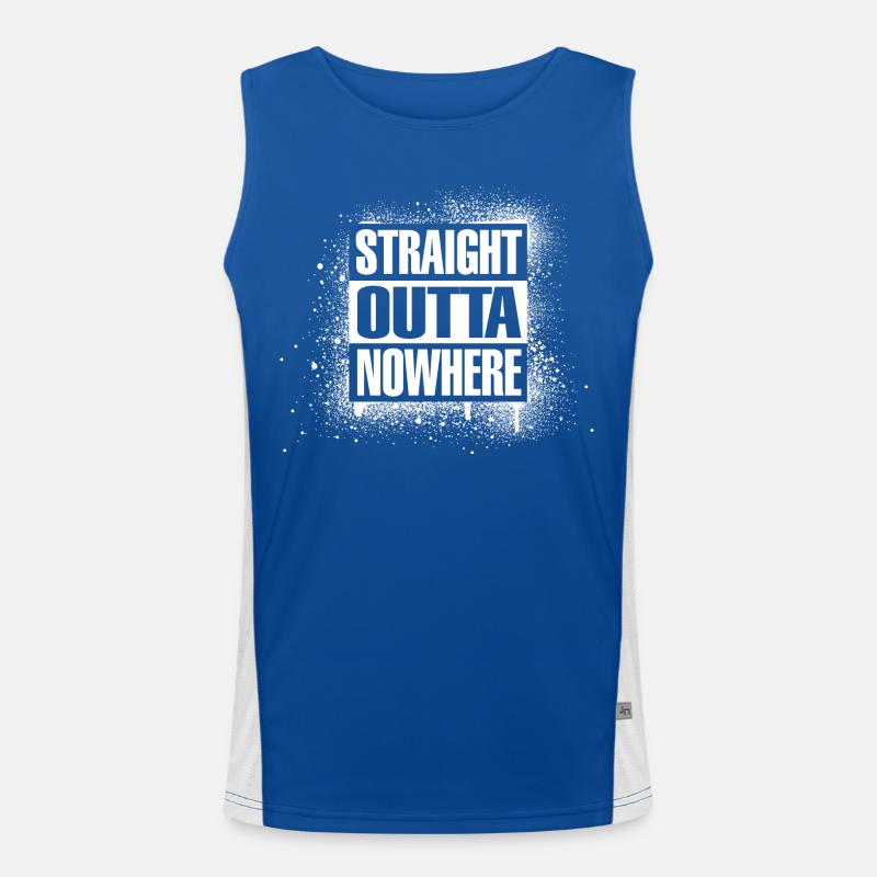 Straight outta nowhere Funktionelles Kontrast-Tank Top für Männer 