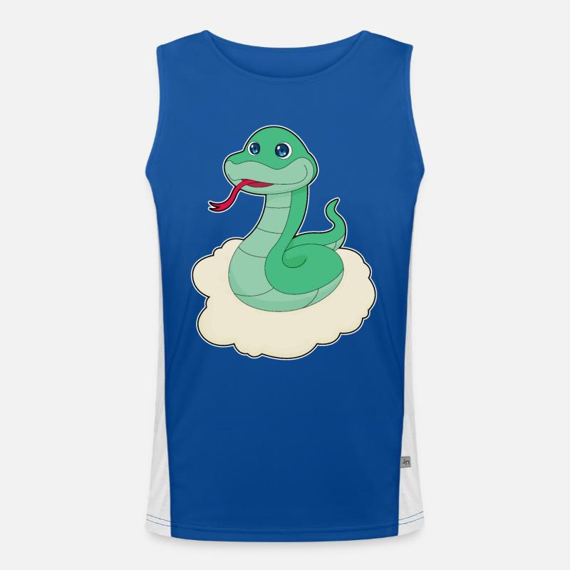 Schlange Wolken Funktionelles Kontrast-Tank Top für Männer 