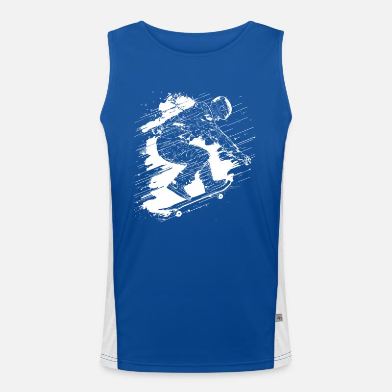 Skateboarder Funktionelles Kontrast-Tank Top für Männer 
