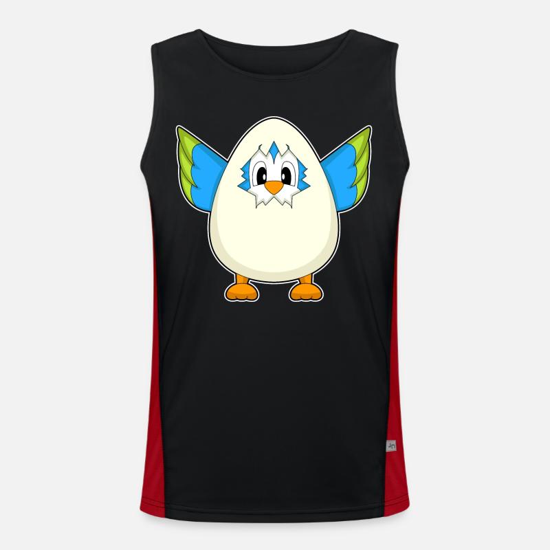 Parrot Egg - Men's Functional Contrast Tank Top - black/red