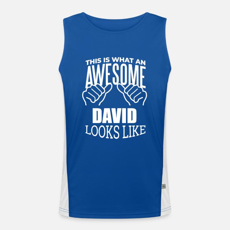 David Men's Functional Contrast Tank Top 