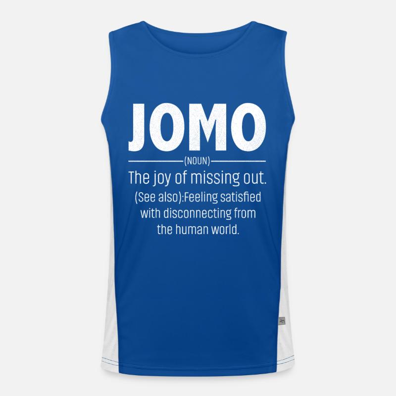 Jomo Defination Drôle Débardeur respirant contrasté Homme 