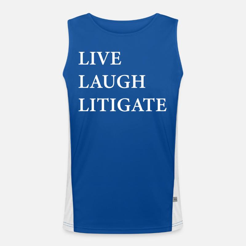 Live Laugh Litigate Men's Functional Contrast Tank Top 