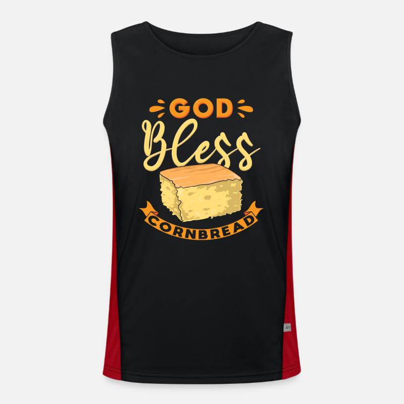 Cornbread Lover - Men's Functional Contrast Tank Top  - black/red