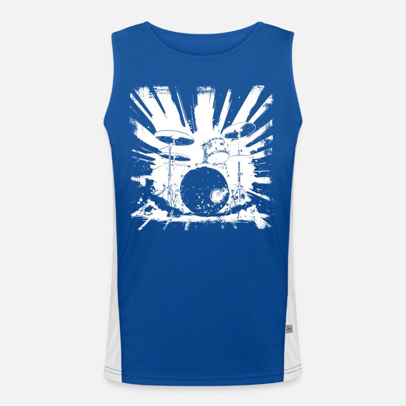 Drums Graphics Men's Functional Contrast Tank Top 