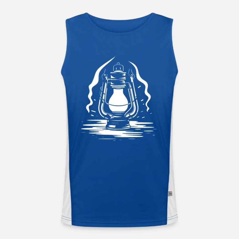 Laterne Skizze Funktionelles Kontrast-Tank Top für Männer 