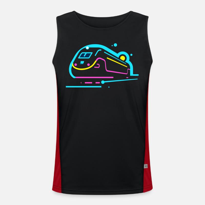 Train Comic Look Men's Functional Contrast Tank Top 
