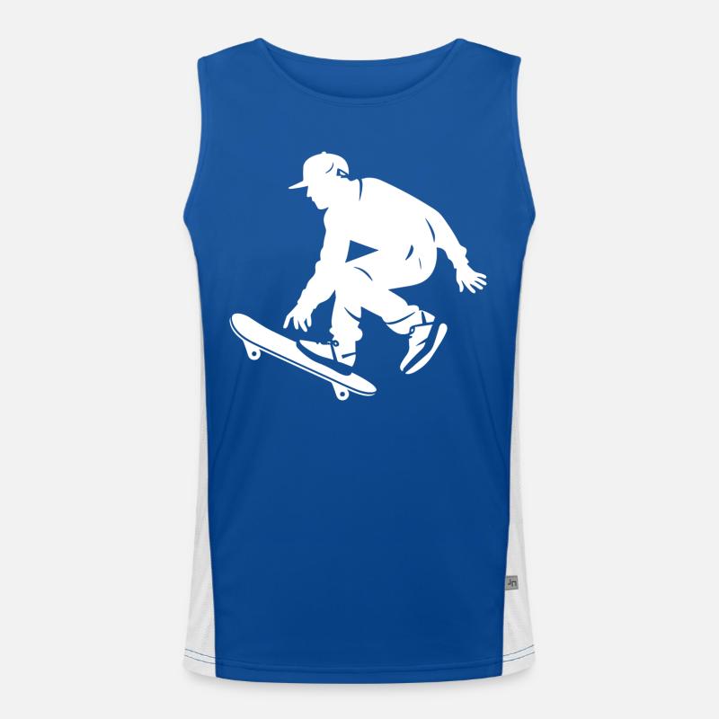 Skateboarding Boy Men's Functional Contrast Tank Top 