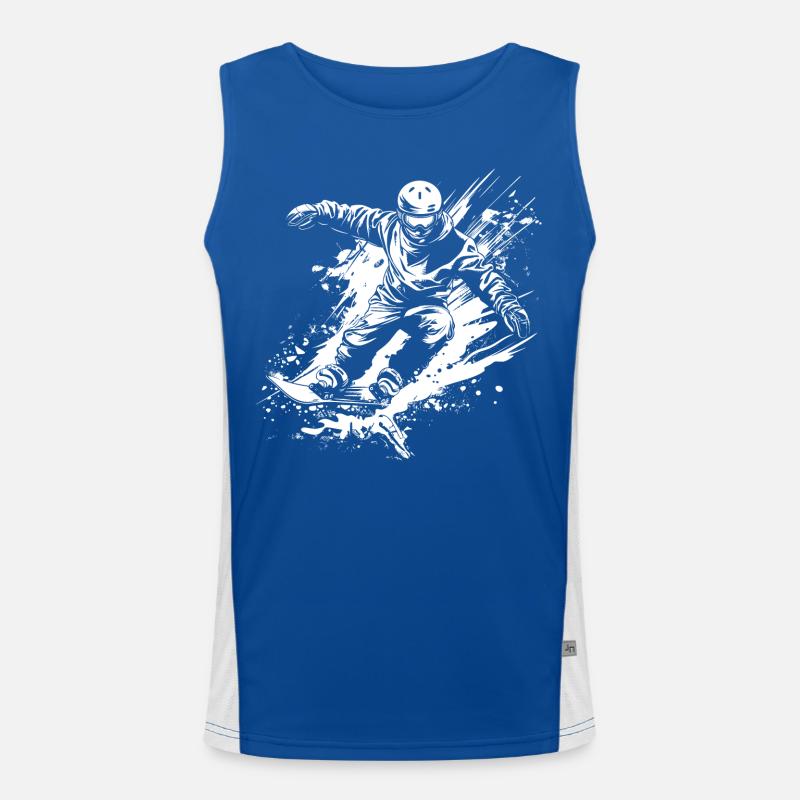 Snowboarder Funktionelles Kontrast-Tank Top für Männer 