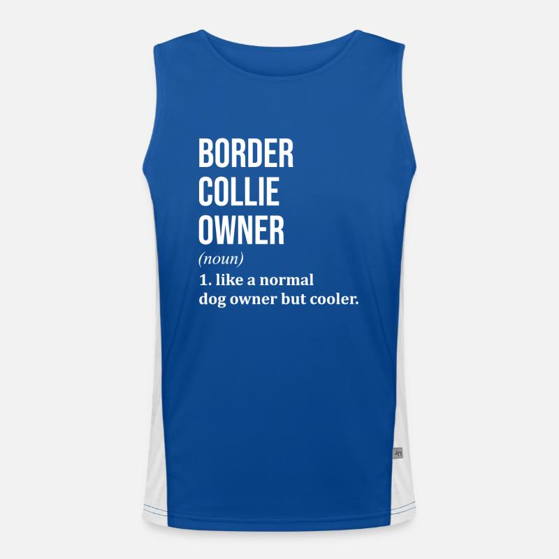Border Collie Men's Functional Contrast Tank Top 