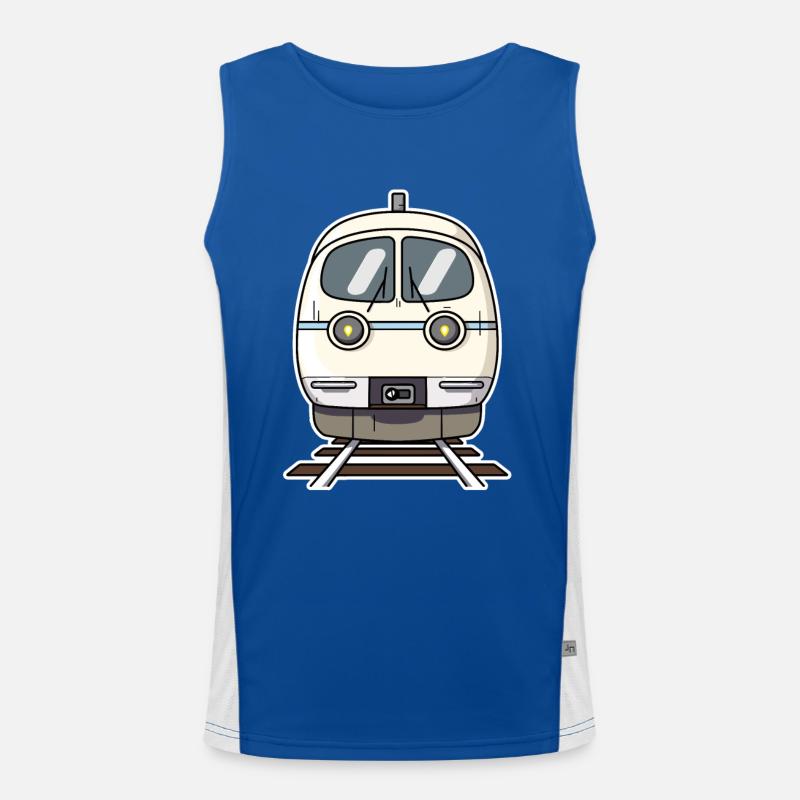 Zug Cartoon Stil Funktionelles Kontrast-Tank Top für Männer 