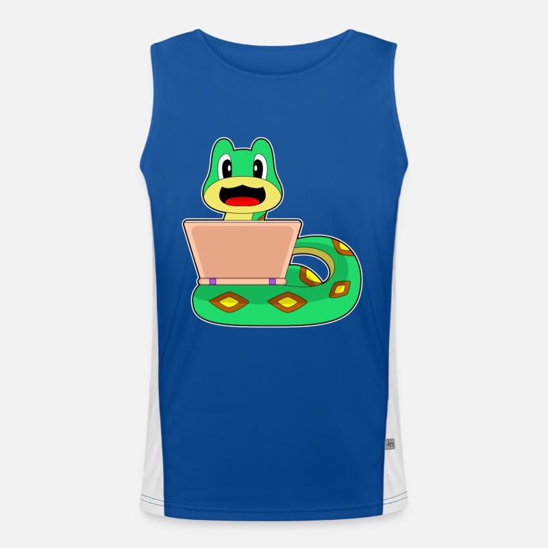 Snake Laptop Men's Functional Contrast Tank Top 