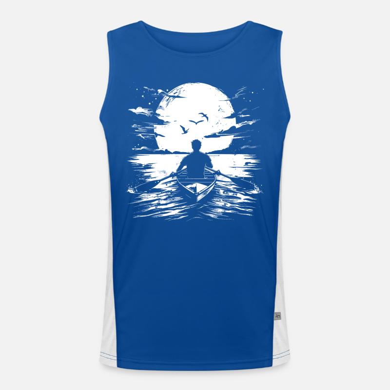 Ruderer Zeichnung Funktionelles Kontrast-Tank Top für Männer 