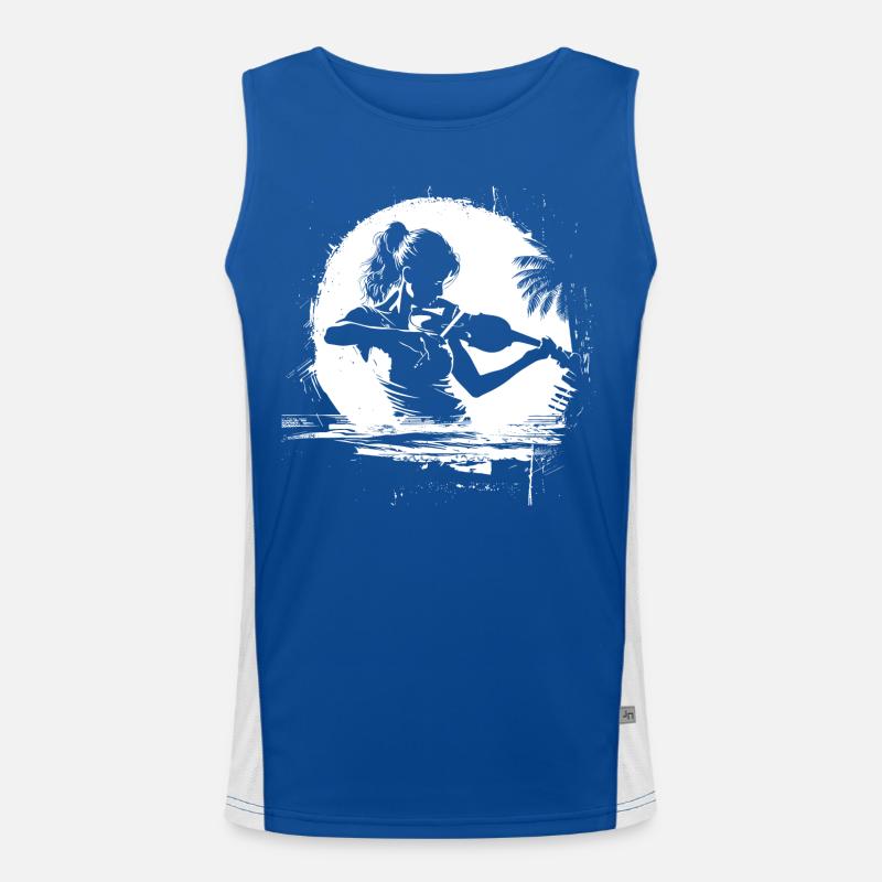 Weiblicher Violinist Funktionelles Kontrast-Tank Top für Männer 