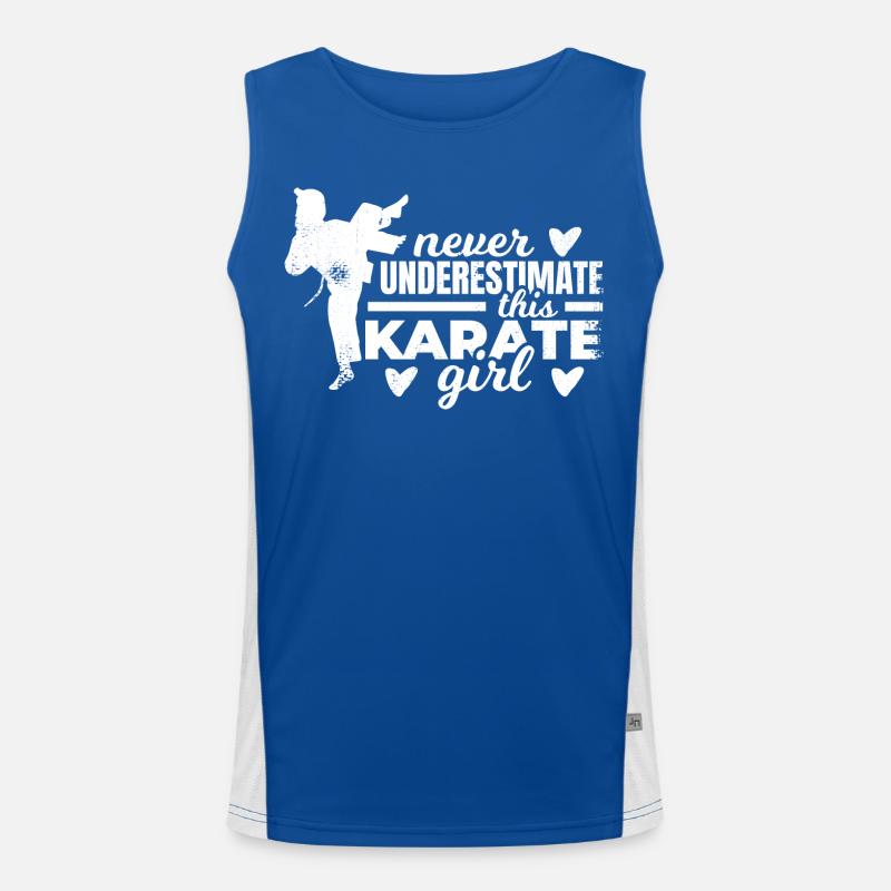 Karate Mädchen Funktionelles Kontrast-Tank Top für Männer 