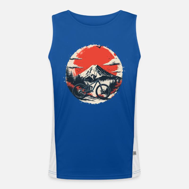 Mountainbiker Funktionelles Kontrast-Tank Top für Männer 