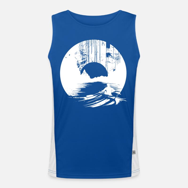 Rowing Drawing Men's Functional Contrast Tank Top 