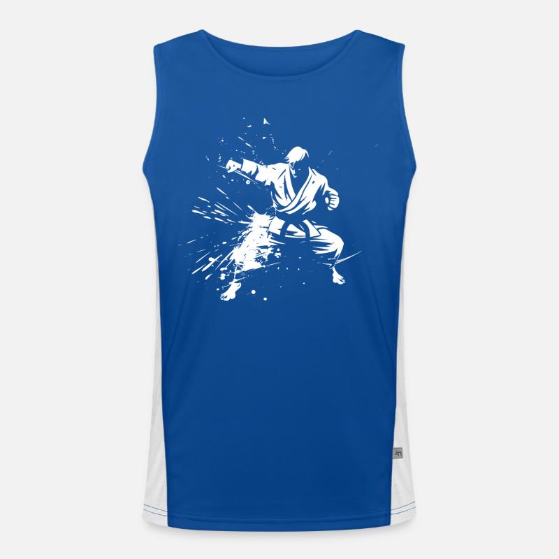 Dessin de garçon de karaté Débardeur respirant contrasté Homme 