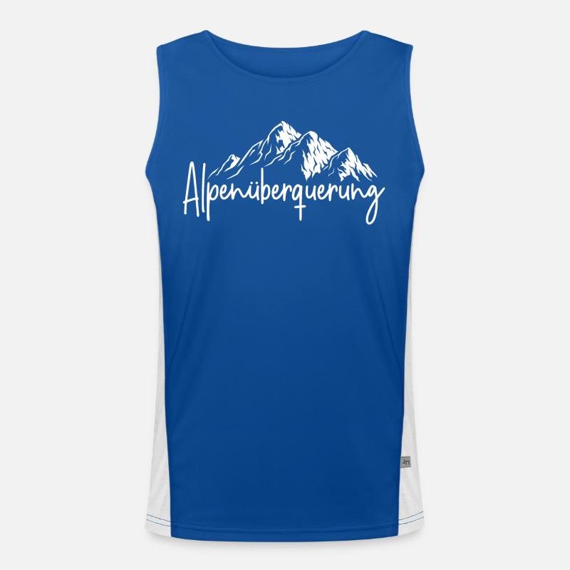 Alpenüberquerung Funktionelles Kontrast-Tank Top für Männer 