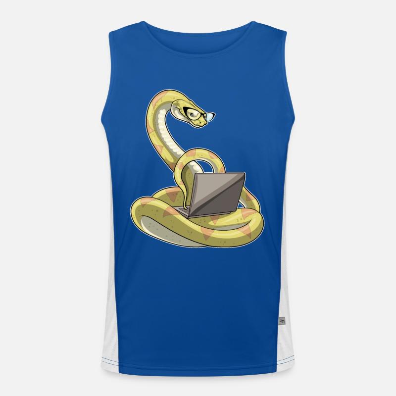 Snake Laptop Men's Functional Contrast Tank Top 