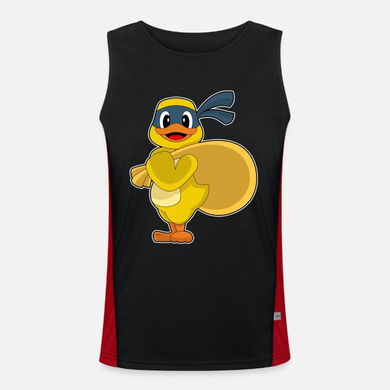 Duck Bandit Sack - Men's Functional Contrast Tank Top  - black/red