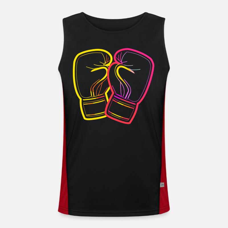 Dessin de gants de boxe Débardeur respirant contrasté Homme 