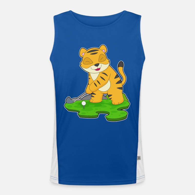 Tiger Golf Golf Clubs Men's Functional Contrast Tank Top 