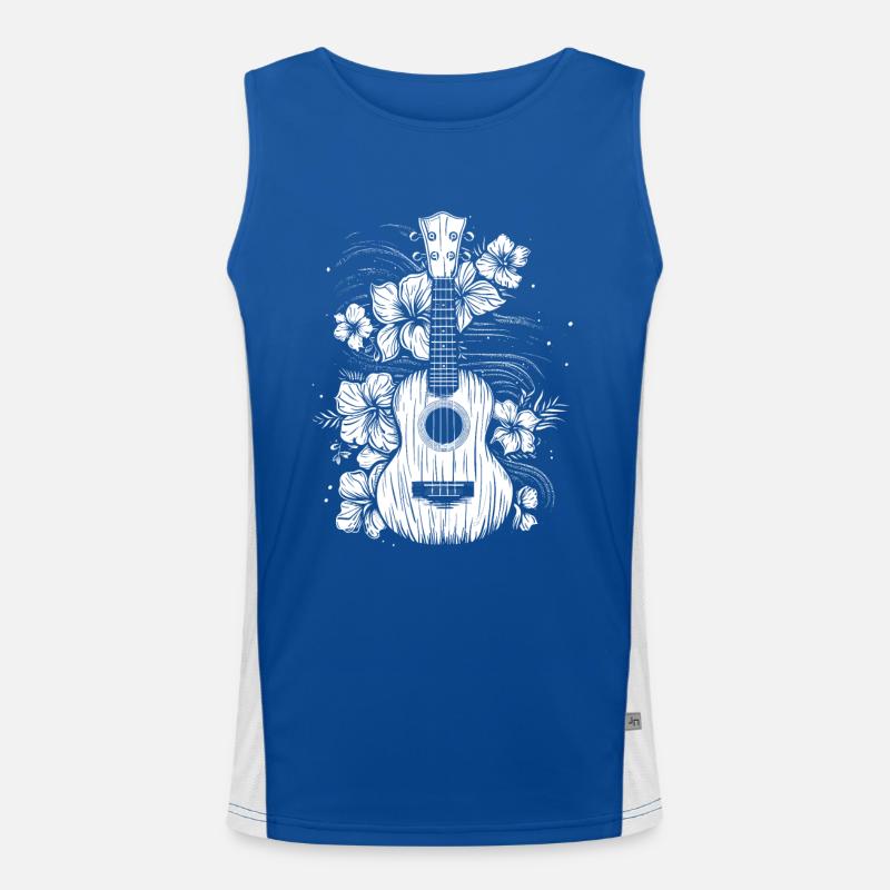 Ukulele Comic Look Funktionelles Kontrast-Tank Top für Männer 