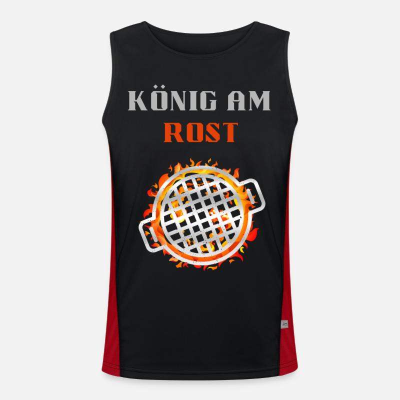 könig am rust Funktionelles Kontrast-Tank Top für Männer 