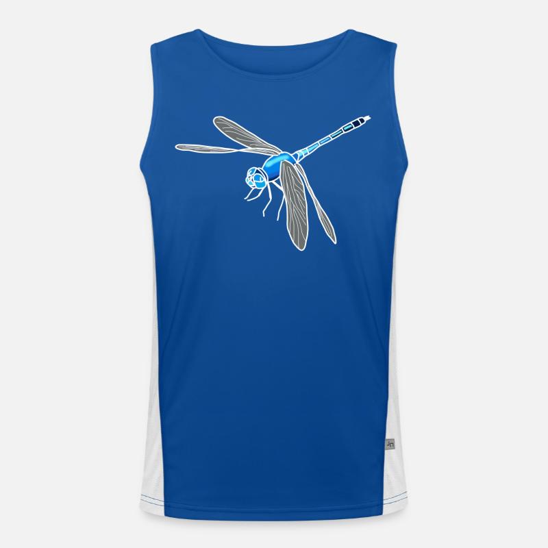 Libelle lineart Funktionelles Kontrast-Tank Top für Männer 