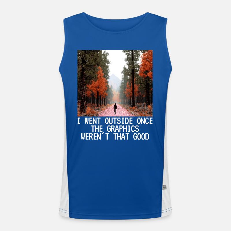 Funny Pixel Art Pixel Graphic Sarcasm Gift Men's Functional Contrast Tank Top 