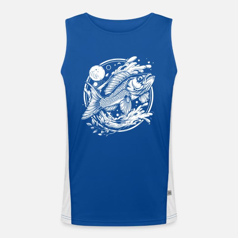 Graphique de poisson Débardeur respirant contrasté Homme 