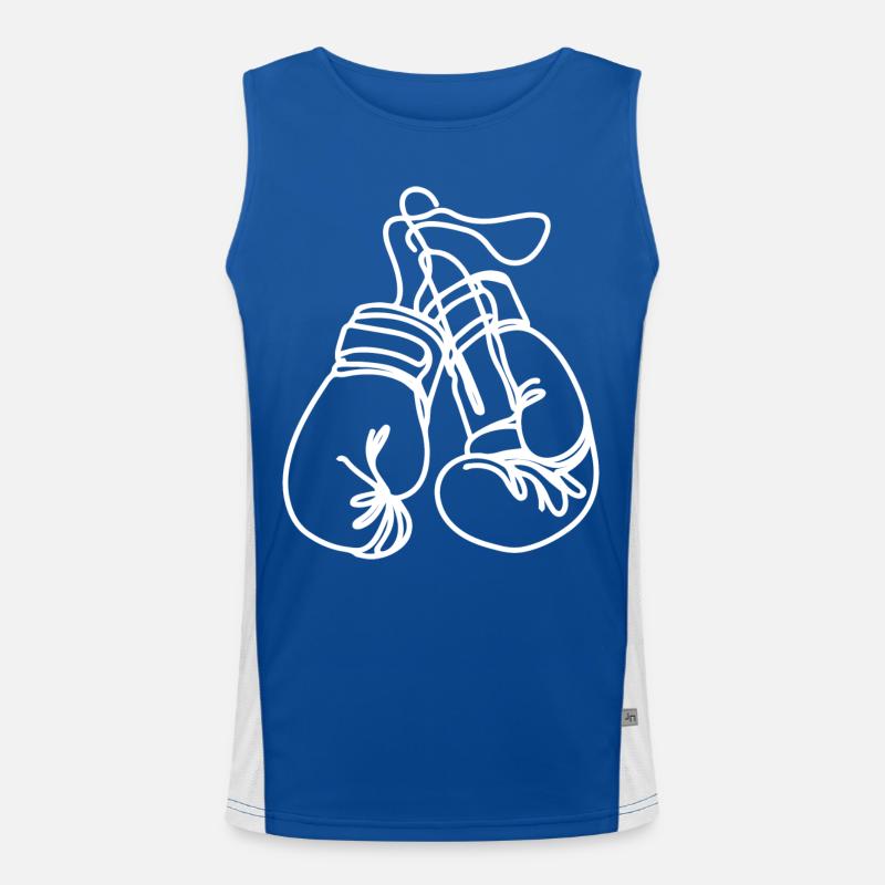 Dessin de gants de boxe Débardeur respirant contrasté Homme 