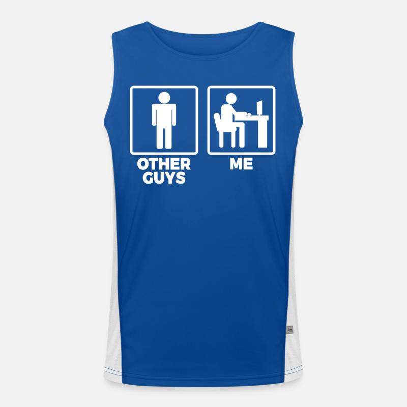 Software Engineer Stick Figures Men's Functional Contrast Tank Top 