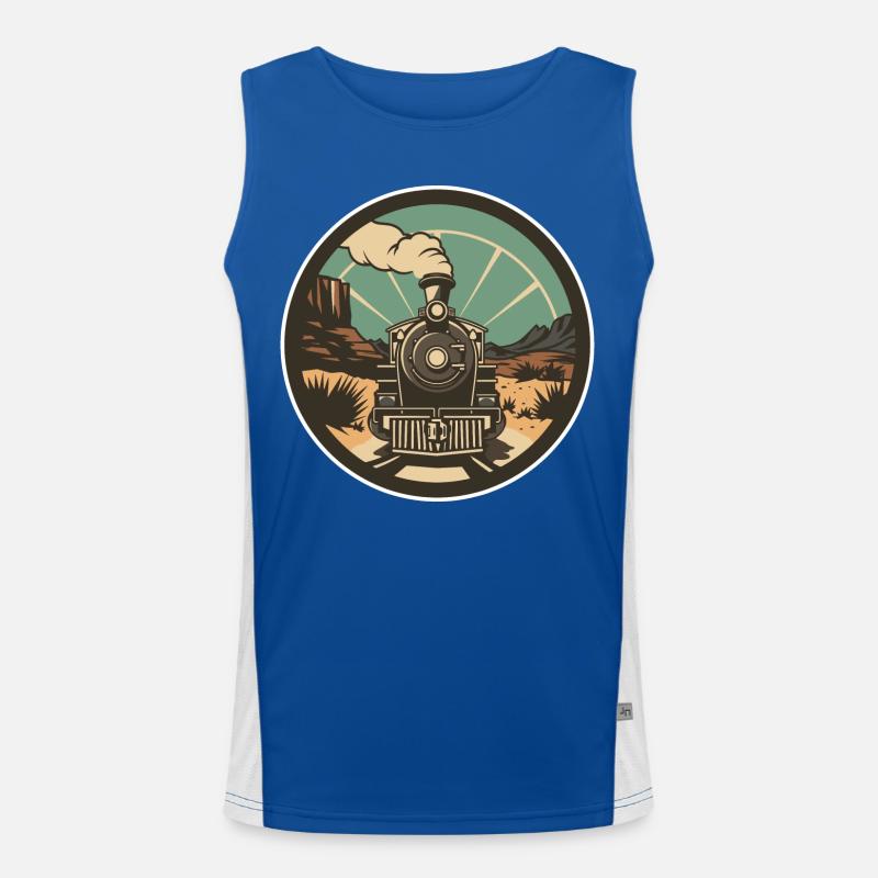 Railway Illustration Men's Functional Contrast Tank Top 