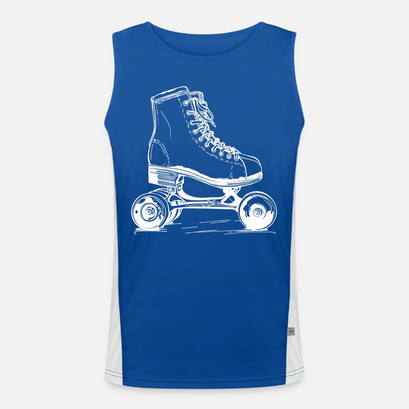 Roller Skates Drawing Men's Functional Contrast Tank Top 