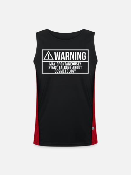 Cosmetology Cosmetology Cosmetology - Men's Functional Contrast Tank Top  - black/red