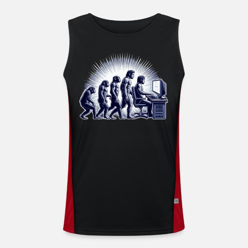 GAMING EVOLUTION - Men's Functional Contrast Tank Top  - black/red