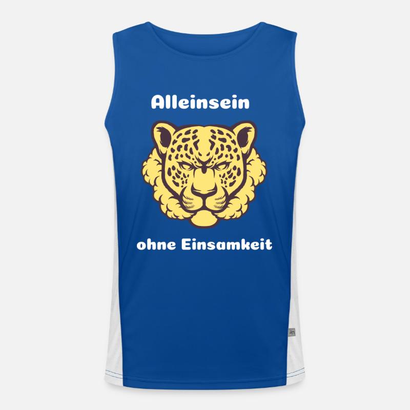 Alleinsein Ohne Einsamkeit: Leopardengeist Funktionelles Kontrast-Tank Top für Männer 