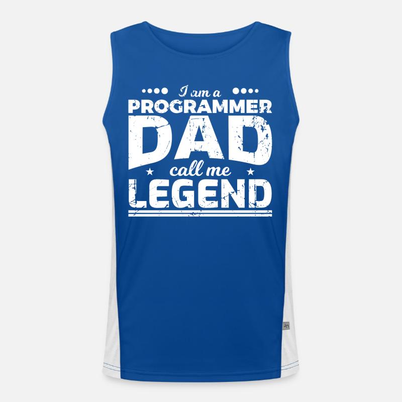 Coder Papa Funktionelles Kontrast-Tank Top für Männer 