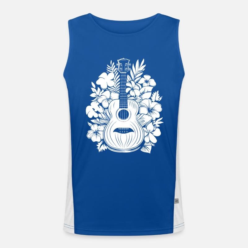 Ukulele Cartoon Funktionelles Kontrast-Tank Top für Männer 