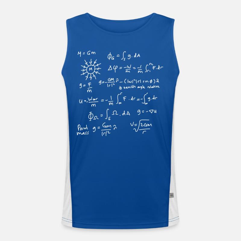 Physics Equations Unleashed Men's Functional Contrast Tank Top 