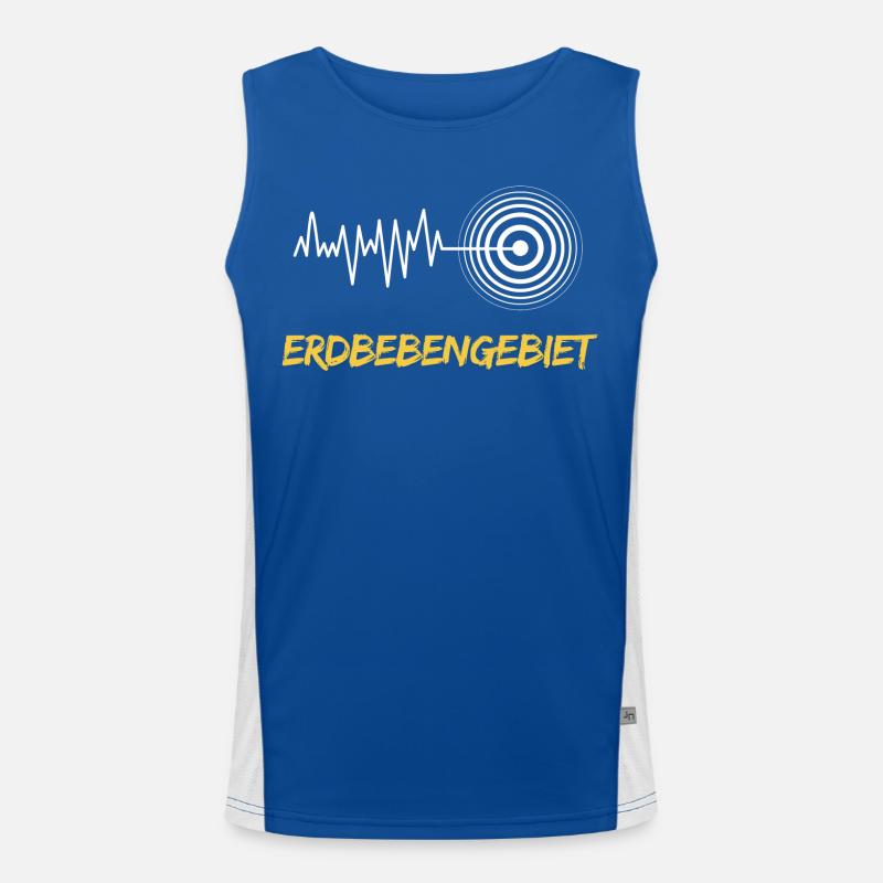 Erdbebengebiet Bewusstsein Funktionelles Kontrast-Tank Top für Männer 