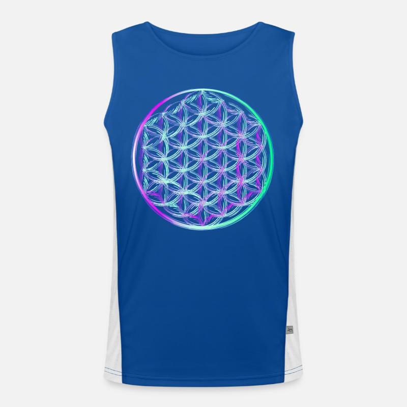 Lebensblume Funktionelles Kontrast-Tank Top für Männer 