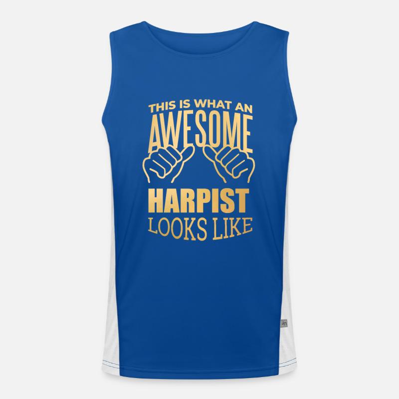 Harfe Funktionelles Kontrast-Tank Top für Männer 