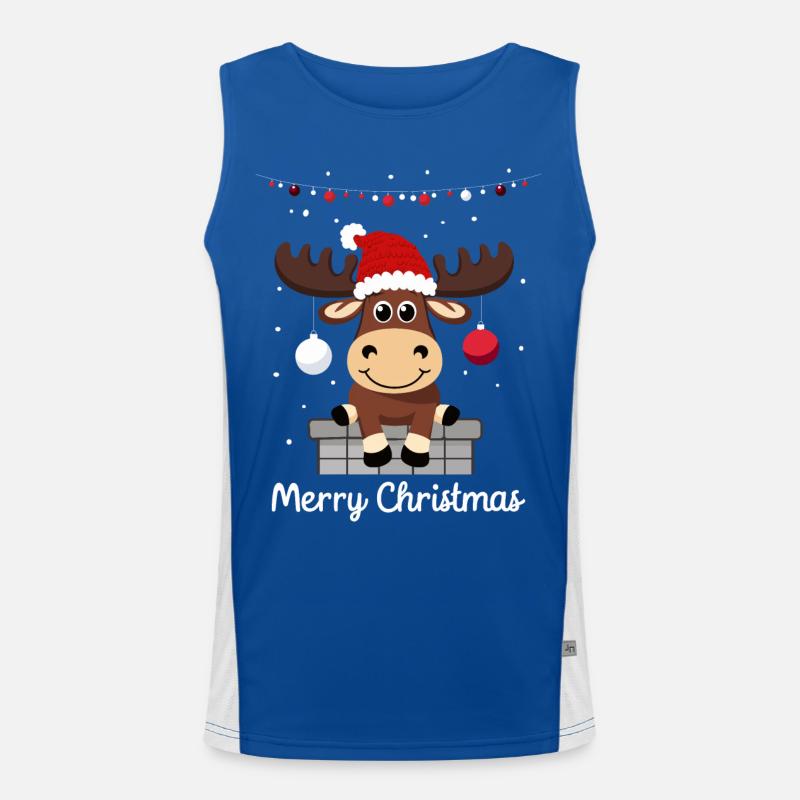 Doux orignal de Noël Débardeur respirant contrasté Homme 