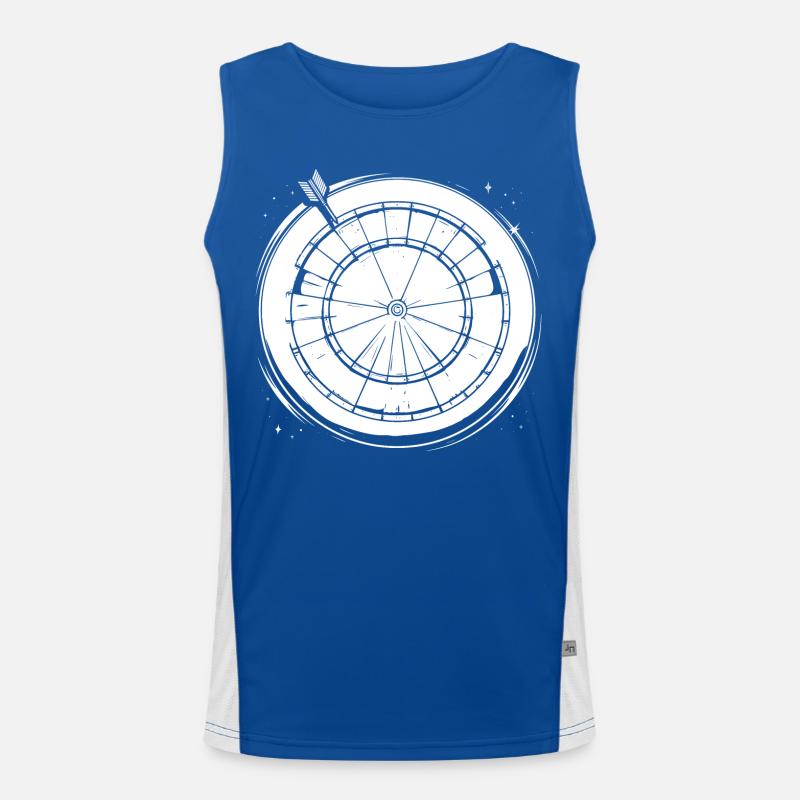 Dart Zeichnung Funktionelles Kontrast-Tank Top für Männer 