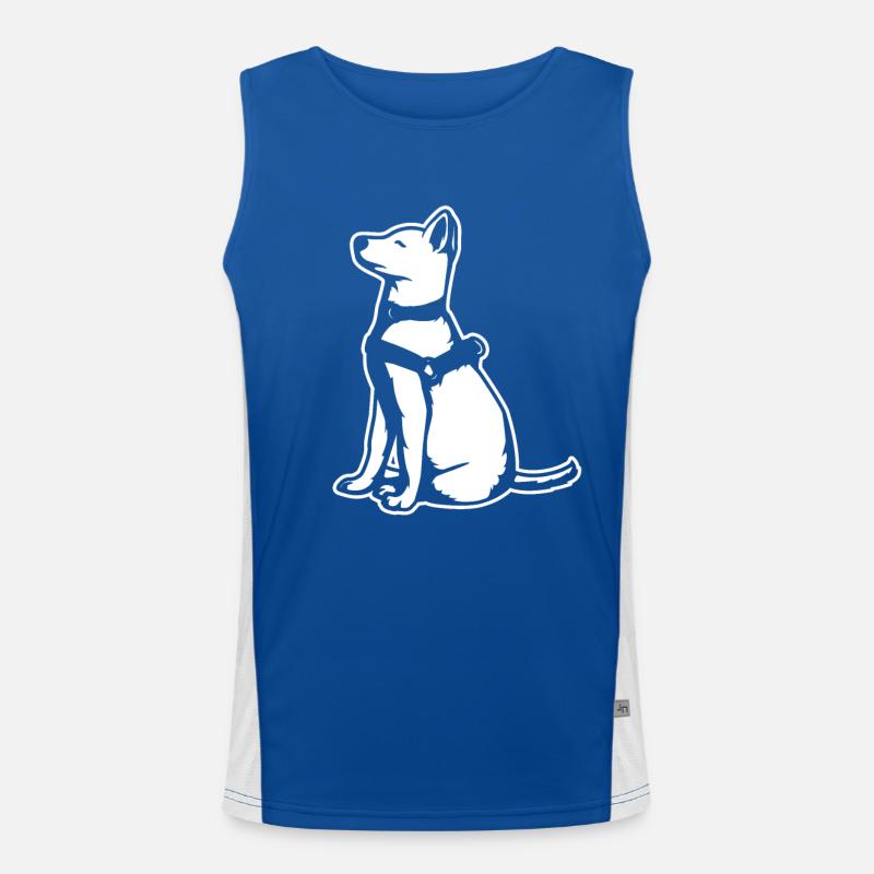 Schäferhund Skizze Funktionelles Kontrast-Tank Top für Männer 